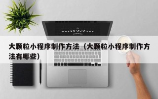 四川大颗粒小程序制作方法（大颗粒小程序制作方法有哪些）